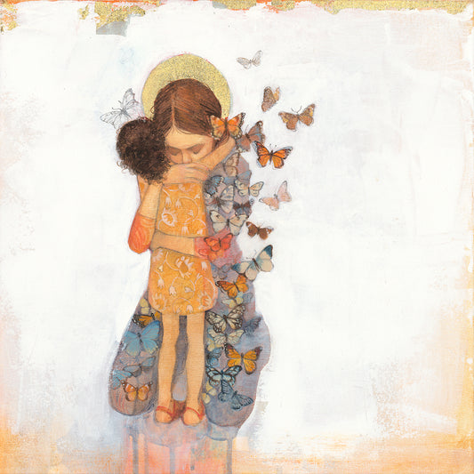 "Golden Embrace" 6 x Lucy Campbell greetings cards - single image