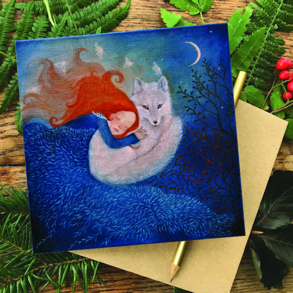 "Guided by moonlight" Greetings card