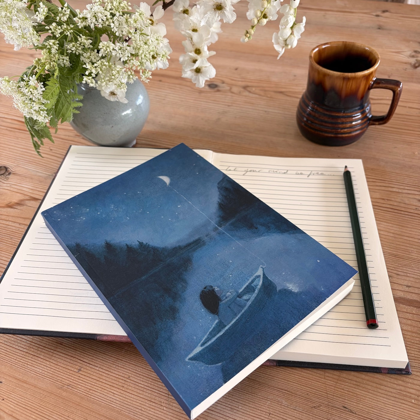A5 Journal - Soft back, “Wired to the Moon”