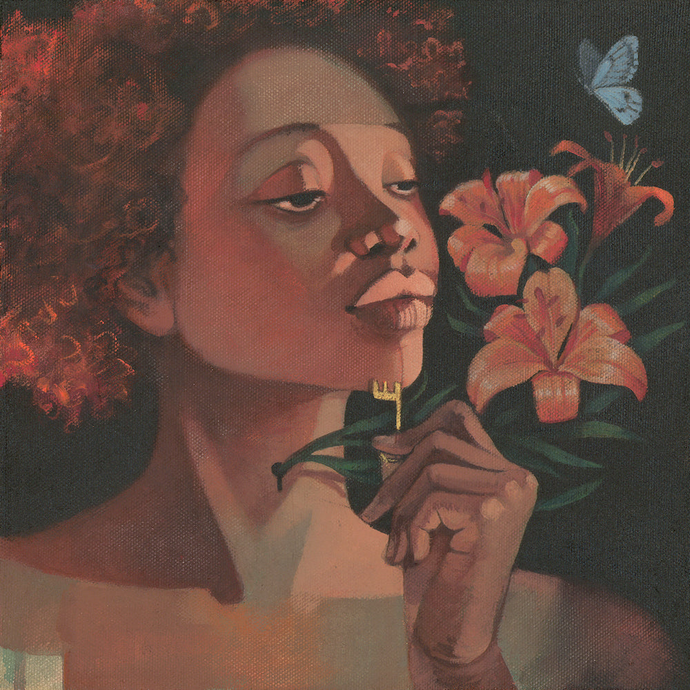 "The Key to Your Flowering" Original painting