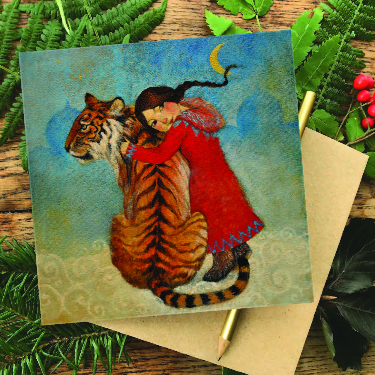 "Tiger for Tatiana" Greetings card