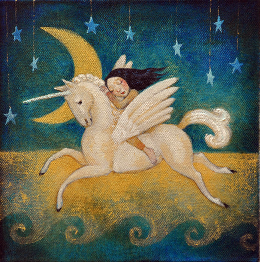 "Golden Moon" 6 x Lucy Campbell greetings cards - single image