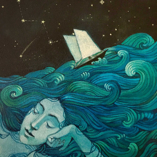 "My mind is an ocean" 6 x Lucy Campbell greetings cards - single image