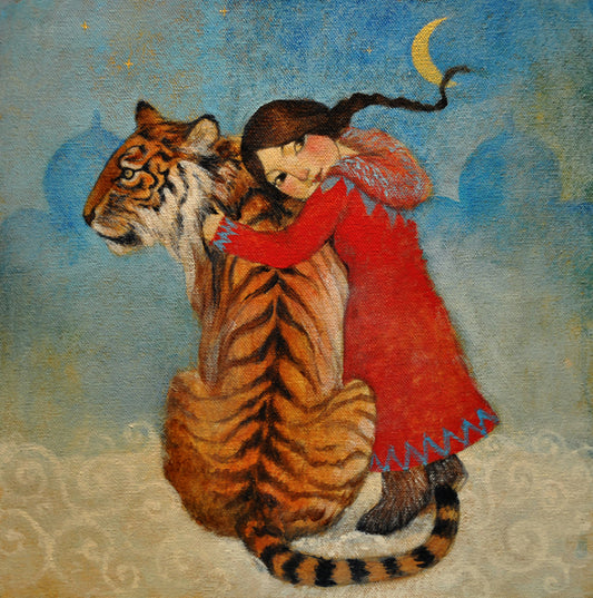 "Tiger for Tatiana" 6 x Lucy Campbell greetings cards - single image