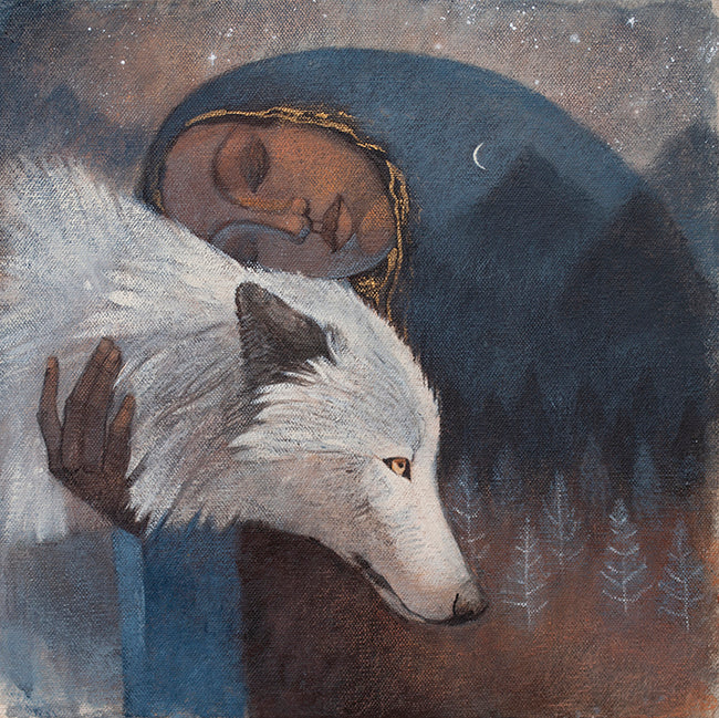 "Wolves" 6 x Lucy Campbell greetings card variety pack