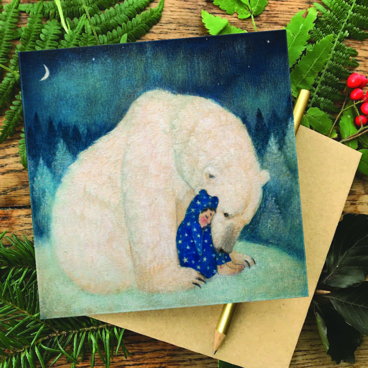 "Boy in Blue 2" Greetings card