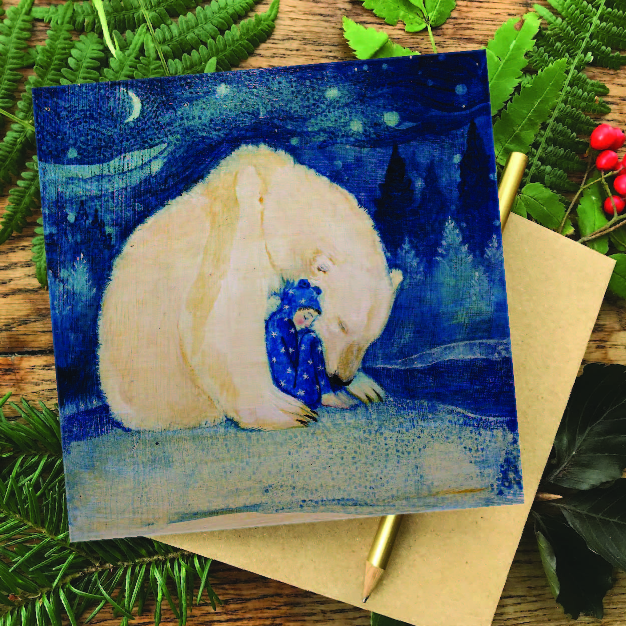 "Boy in Blue 1" Greetings card