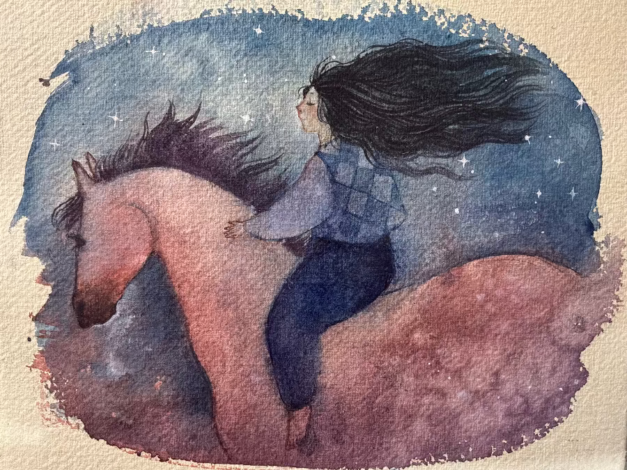 Early Girl and Willow sketch