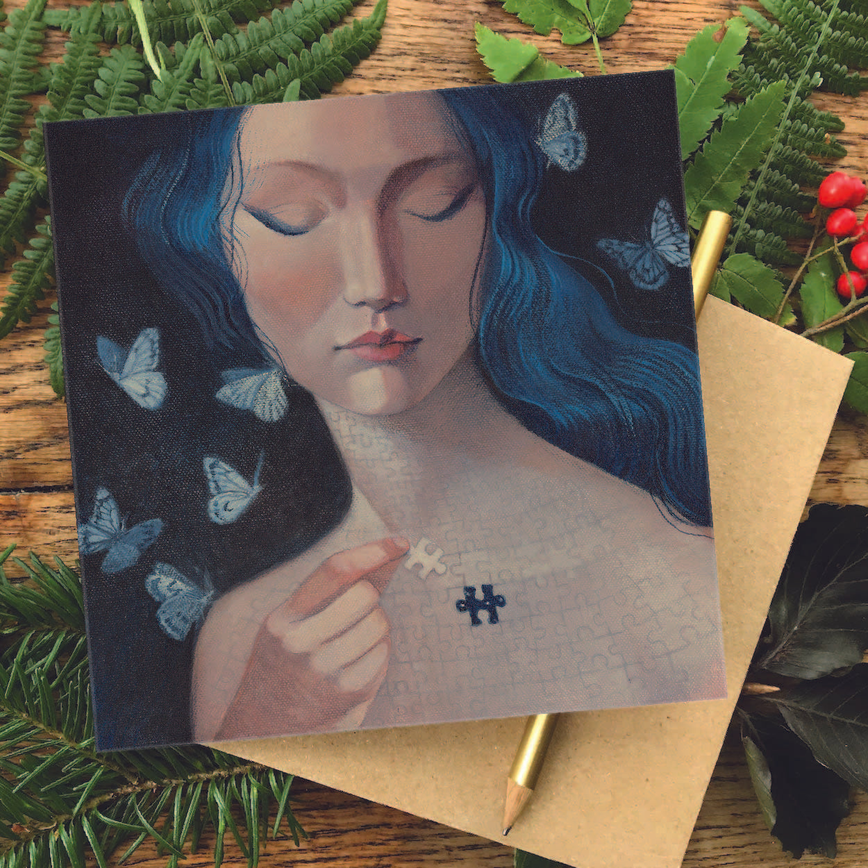 "Missing Piece" greetings card