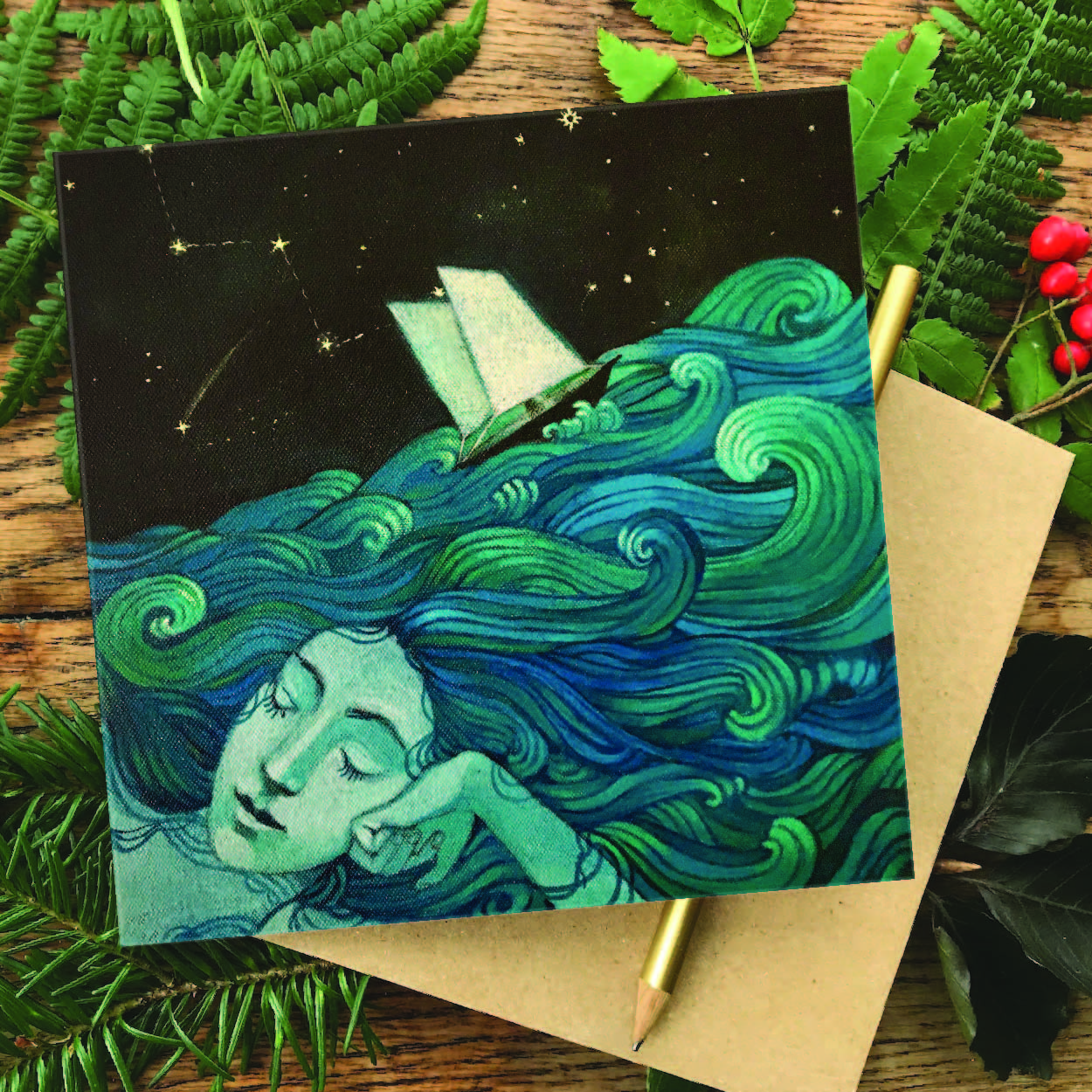 "My Mind is an Ocean" Greetings card