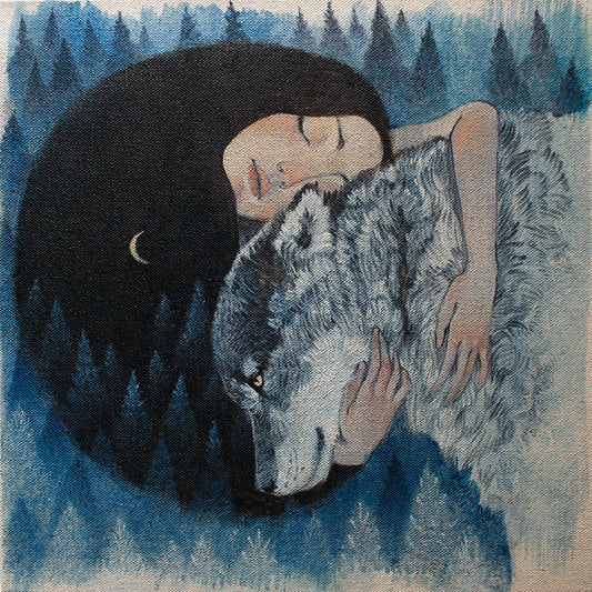 "Wolf Mother" Greetings card